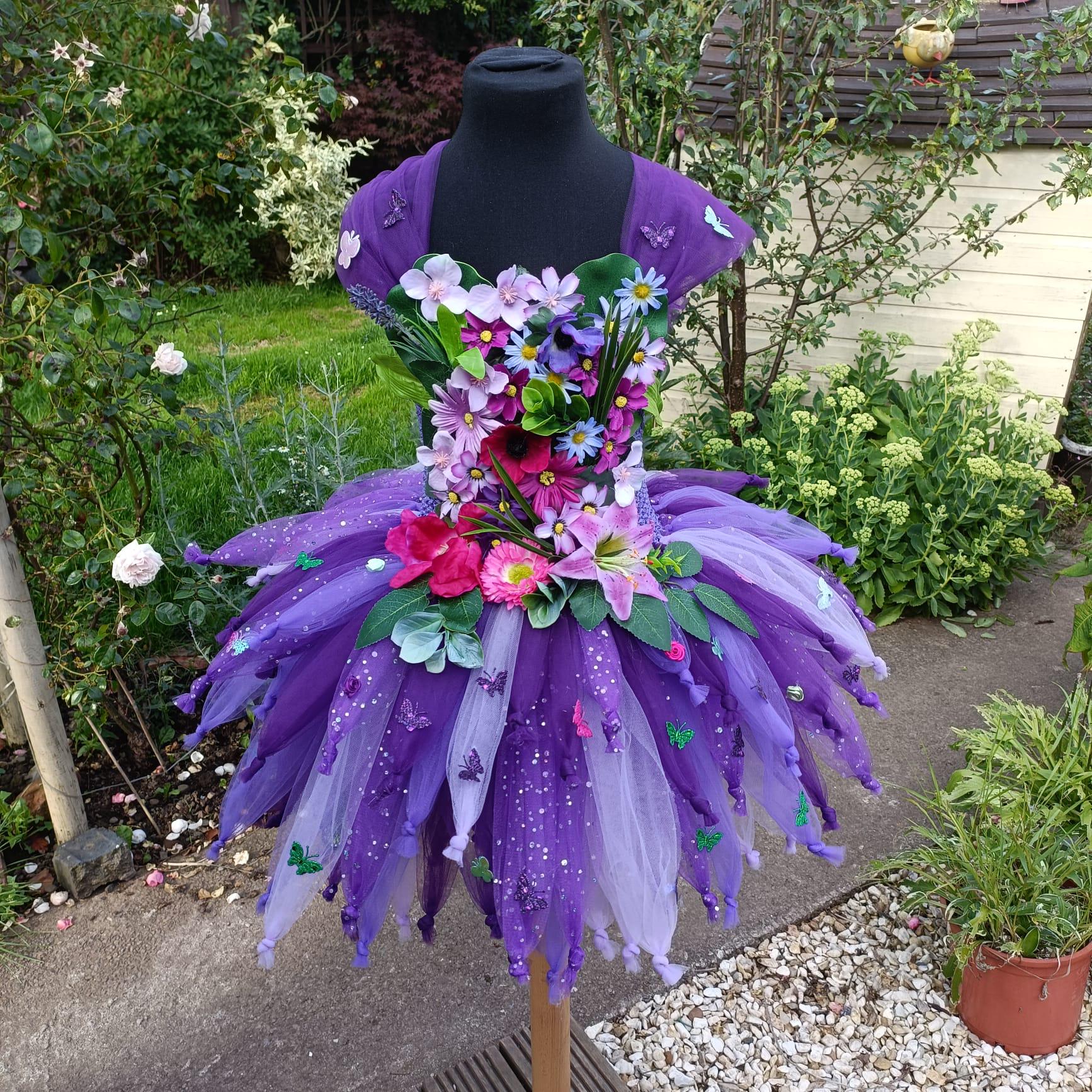 costume ideas with purple dress Black Purple Dress, Witch Halloween Costume, Girls Witch Costume, Kids  Floor Length Dress, Long Tulle Gown, Kids Zombie Costume, Sea Witch
