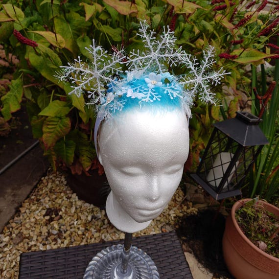 1 pièce/2 pièces Bandeau élégant en verre en forme de flocon de neige, convient pour toutes les saisons, peut être utilisé comme décoration de mariage, bandeau couronne, accessoire de robe de soirée