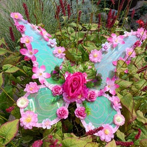 Pink Flower Fairy Wings Costume: Adult & Child Dress-Up