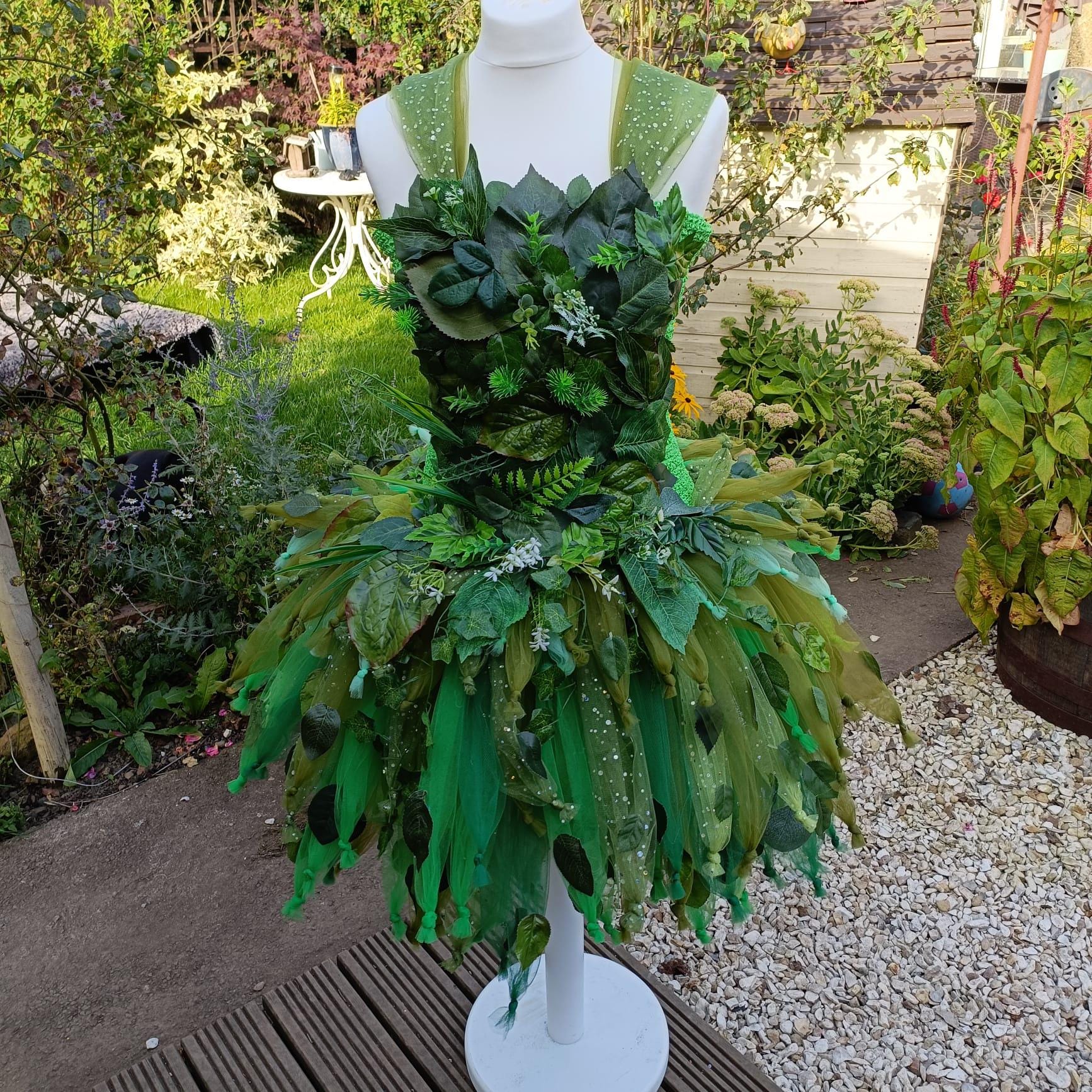 Fairy Leaf Dress FAIRY WOODLAND FAIRY COSTUME (ADULT)