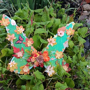Autumn Flower Fairy Wings: Iridescent Costume Butterfly Wings