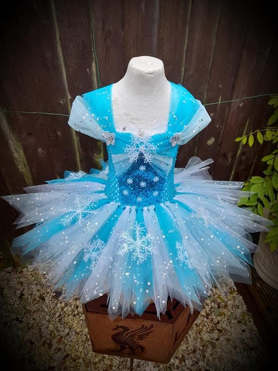 snowflake fairy dress Little Girls Winter Princess Dress Elsa Snowflake Fluffy Sweater Dress –  Sun Baby main image 1