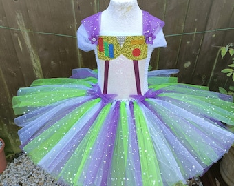 Space Ranger Tutu Dress: Buzz Inspired Costume for Toddler, Child