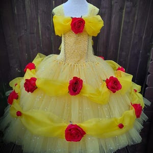 Belle Schöne und das Biest Tutu Kleid: Prinzessin Kostüm, Geburtstagsfeier