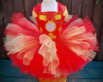 Ironman-tutu-jurk: superheldenkostuum, outfit Halloween-feest