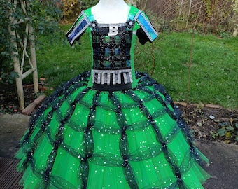 Anne Boleyn Six Musical Costume: Emerald Green Tulle Tutu Dress