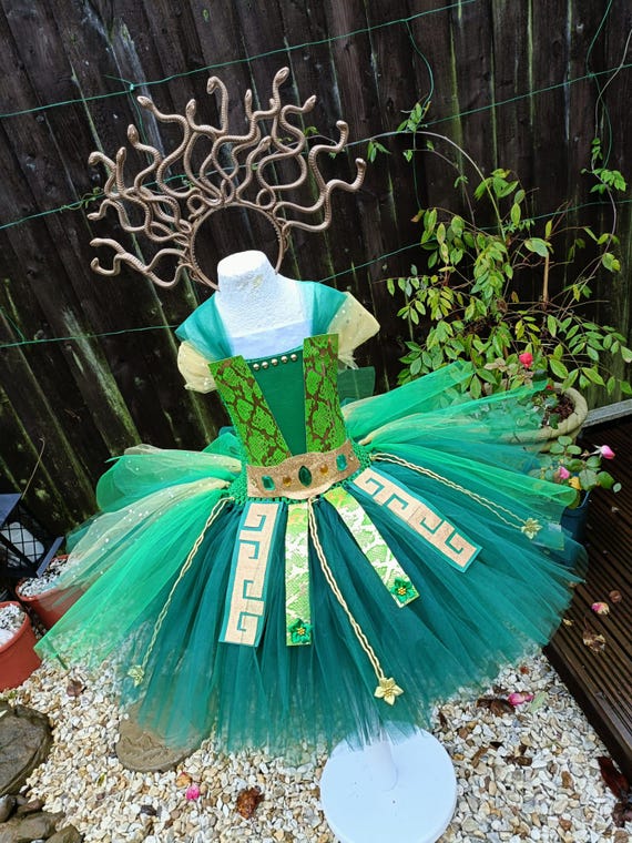 Medusa Snake Hair Tutu Dress: Greek Mythology Halloween Costume - Etsy  Ireland
