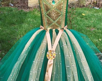 Merida Brave Inspired Tutu Dress: Scottish Princess Costume