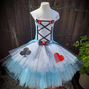 Alice in Wonderland Character Knee Length Tutu Dress - Costume, Dressing Up, Birthday Party, Christmas, Halloween, Parade, Carnival