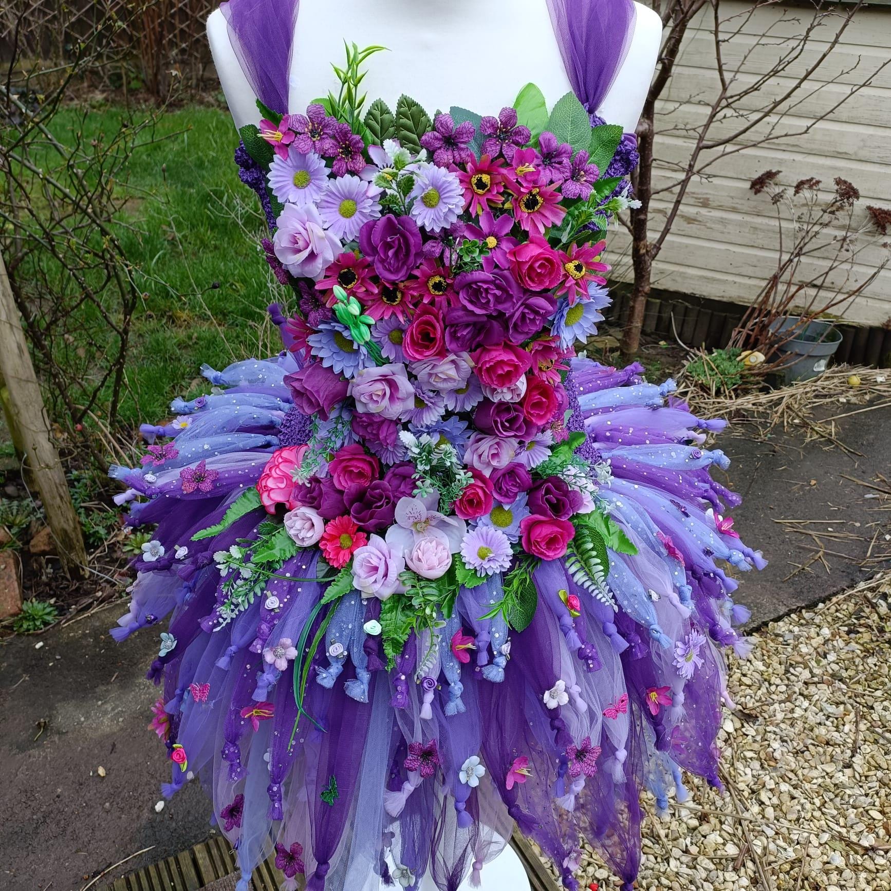 sachin and babi light blue dress DELUXE Purple Blossom Fairy Dress Up Costume