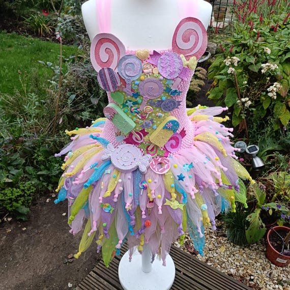 Candy Princess Tutu Dress: Adult Flower Fairy Costume