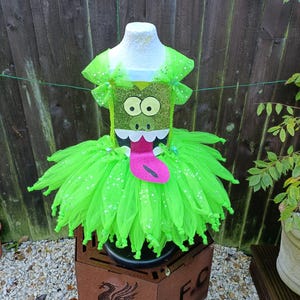 Limited Edition Slimer Ghost Monster Character Tutu Dress - Costume, Dressing Up, Birthday Party, Christmas, Halloween, Parade