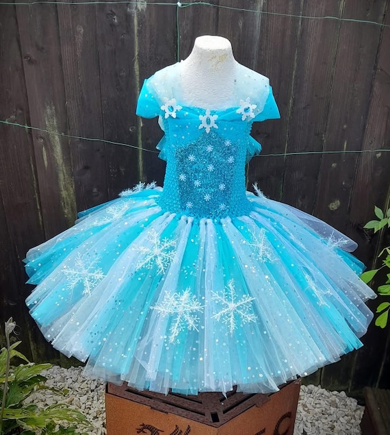 Aspen Flower Fairy Tutu Dress: Turquoise Glitter Snowflake Costume - Etsy