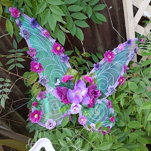 Viola the Flower Fairy Costume Butterfly Wings - fits both adults and children - dressing up, birthday, Halloween, Christmas party