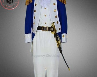 Uniforme militar de Alexander Hamilton - Traje colonial - Para hombre, 4 de julio, 250 aniversario de la Revolución de los Estados Unidos
