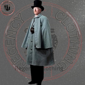 New Grey Men&#39;s Inverness Cape Coat - 100% Wool Long Cape for Sophisticated Style, Ideal for Cosplay, Halloween, and Formal Events