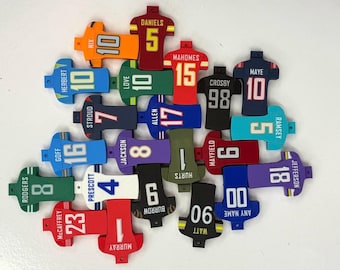 Personalised American Football Jersey Keyring