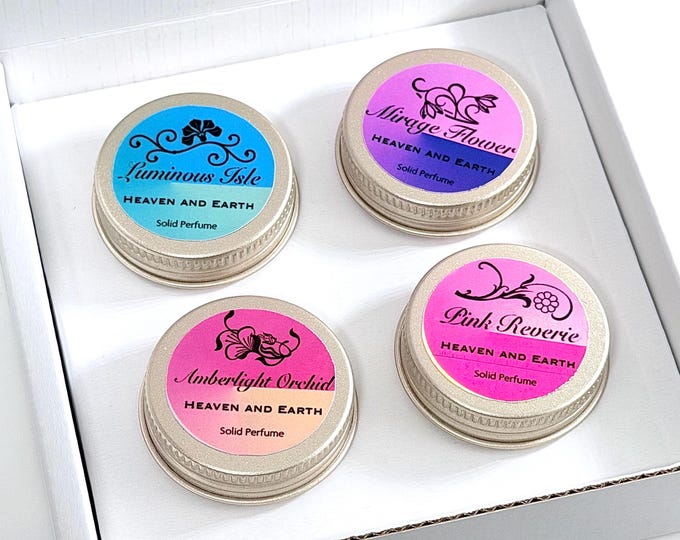 Featured listing image: Solid Perfume Gift Set – Sunlit Petal Scent Collection