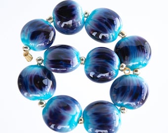 Violet Muse- Lampwork Glass Bead Set- handmade lampwork glass beads by Anna MIller
