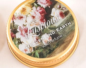 Solid Perfume – Floral Solid Perfume, Natural Beeswax Perfume, Romantic Handmade Gift Tin - Luscious