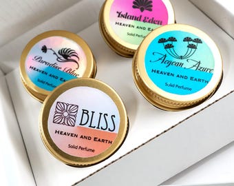 Solid Perfume Gift Set – Coastal and Tropical Scent Collection