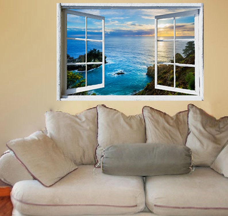 Wall Mural Window Self Adhesive California Open Window - Etsy
