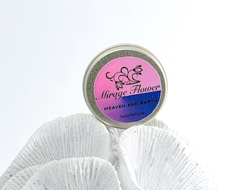 Mirage Flower - Solid Perfume – Fresh Floral Fragrance Beeswax Balm, Natural Fragrance  in Travel Tin