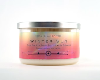 Luxury Fragrance Candle – Winter Sun | Soy Coconut Wax Candle | Clean-Burning Fresh & Warm Winter Scent