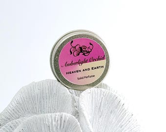 Amberlight Orchid - Solid Perfume – Fresh Floral Fragrance Beeswax Balm, Natural Fragrance  in Travel Tin