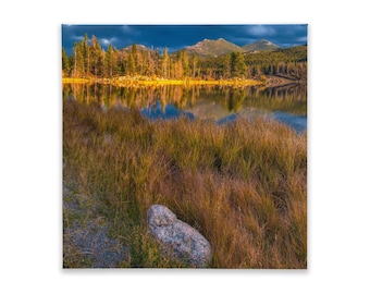 Canvas Tile - 8x8 - Spraque Lake, Rocky Mountains