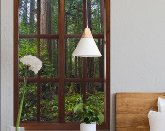 Wall mural window, self adhesive, forest window view-vertical-California Redwoods- Muir Woods 3