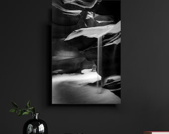Photo Art by Anna Miller- Antelope Canyon- Arizona- black and white