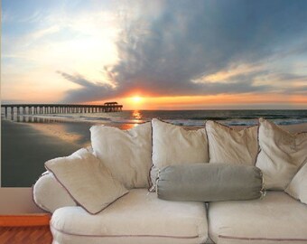 Wall Mural, Tybee Island Sunrise, 48x100 inches