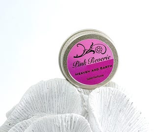 Pink Reverie - Solid Perfume – Fresh Floral Fragrance Beeswax Balm, Natural Fragrance  in Travel Tin