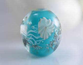 Lampwork Glass Focal Bead - Anna Miller Art Glass - Ocean