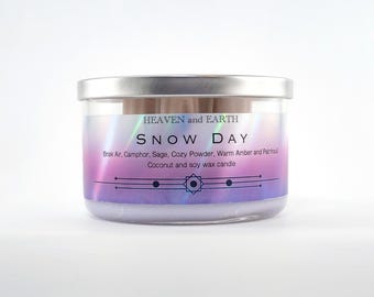 Luxury Fragrance Candle – Snow Day | Soy Coconut Wax Candle | Clean-Burning Cozy Winter Scent