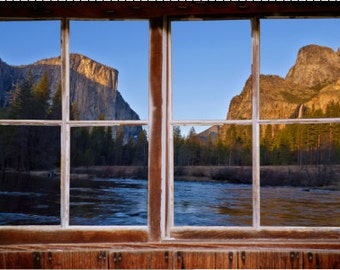Yosemite Valley View Wall Mural, Faux Window Decal