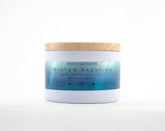 Luxury Fragrance Candle – Winter Vacation | Soy Coconut Wax Candle | Clean-Burning Fresh & Woodsy Scent