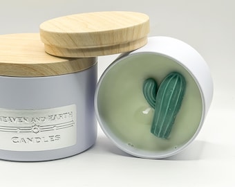 Agave, rainwater and desert blooms candle, Coconut Soy Wax, Agave andJade