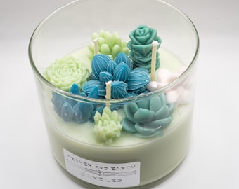 Luxury Fragrance Candle by Heaven and Earth - Agave and Jade