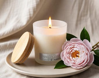 Luxury Fragrance Candle by Heaven and Earth - Southern Charm -  1 wick frosted glass candle - 8.5 oz wax fill