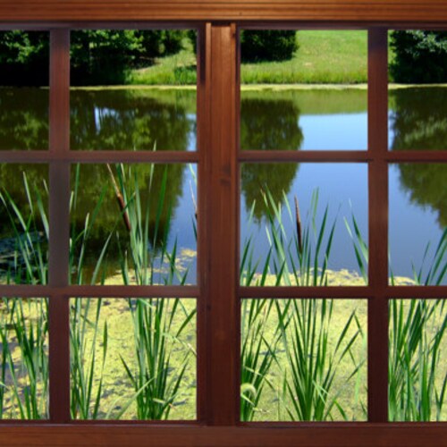 Wall Mural Window Self Adhesive open Window View3 Sizes Etsy