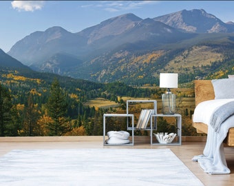 Wallpaper, self adhesive, Rocky Mountains National Park/ Peel and Stick Wallpaper/ Photo Mural