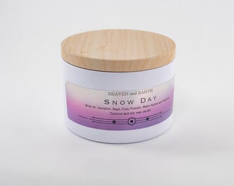 Luxury Fragrance Candle – Snow Day | Soy Coconut Wax Candle | Clean-Burning Cozy Winter Scent