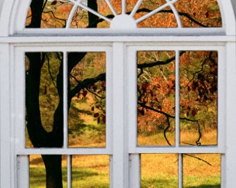 Wall mural window, self adhesive, View of Tennessee meadow- window view-large 24x36-perfect gift