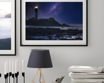 Archival Print -Night On The Pacific Coast, Big Sur, Ca, Usa