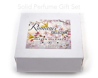 Floral Solid Perfume Gift Set – Romance Collection, Beeswax & Organic Jojoba Oil