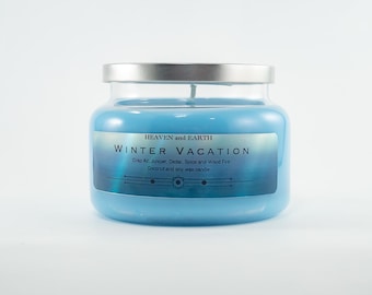 Luxury Fragrance Candle – Winter Vacation | Soy Coconut Wax Candle | Clean-Burning Fresh & Woodsy Scent