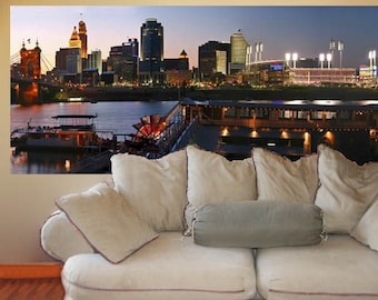 Wall Mural, Cincinnati, OH, 48x150 inches