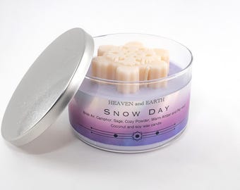 Luxury Fragrance Candle – Snow Day | Soy Coconut Wax Candle | Clean-Burning Cozy Winter Scent